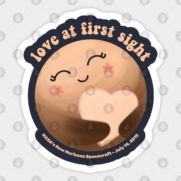 Pluto - Love at first sight Sticker by la'lunadraw